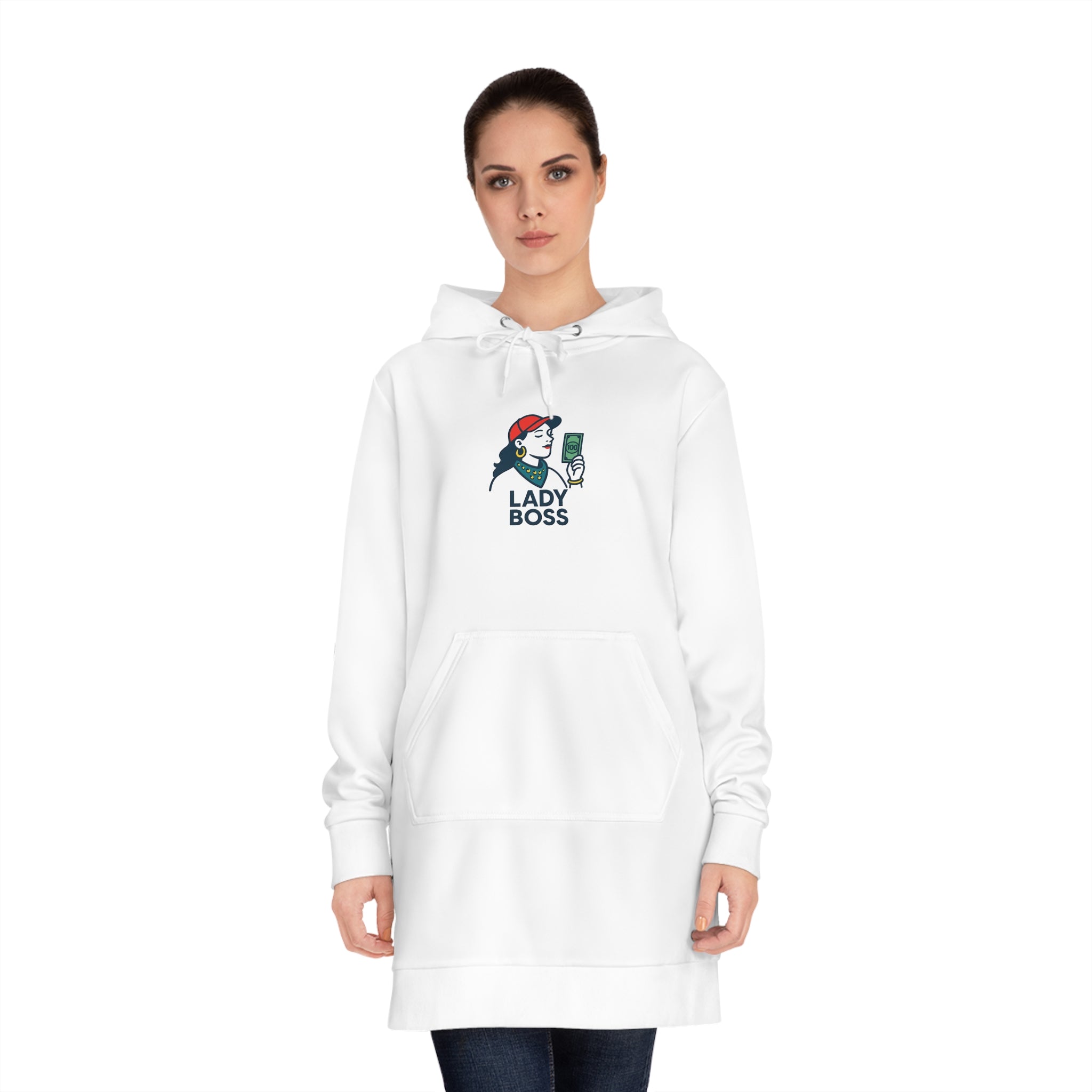 Empowered Women Hoodie Dress - Lady Boss Style, Casual Outfit, Gift for Her, Inspirational Apparel, Comfortable Fashion