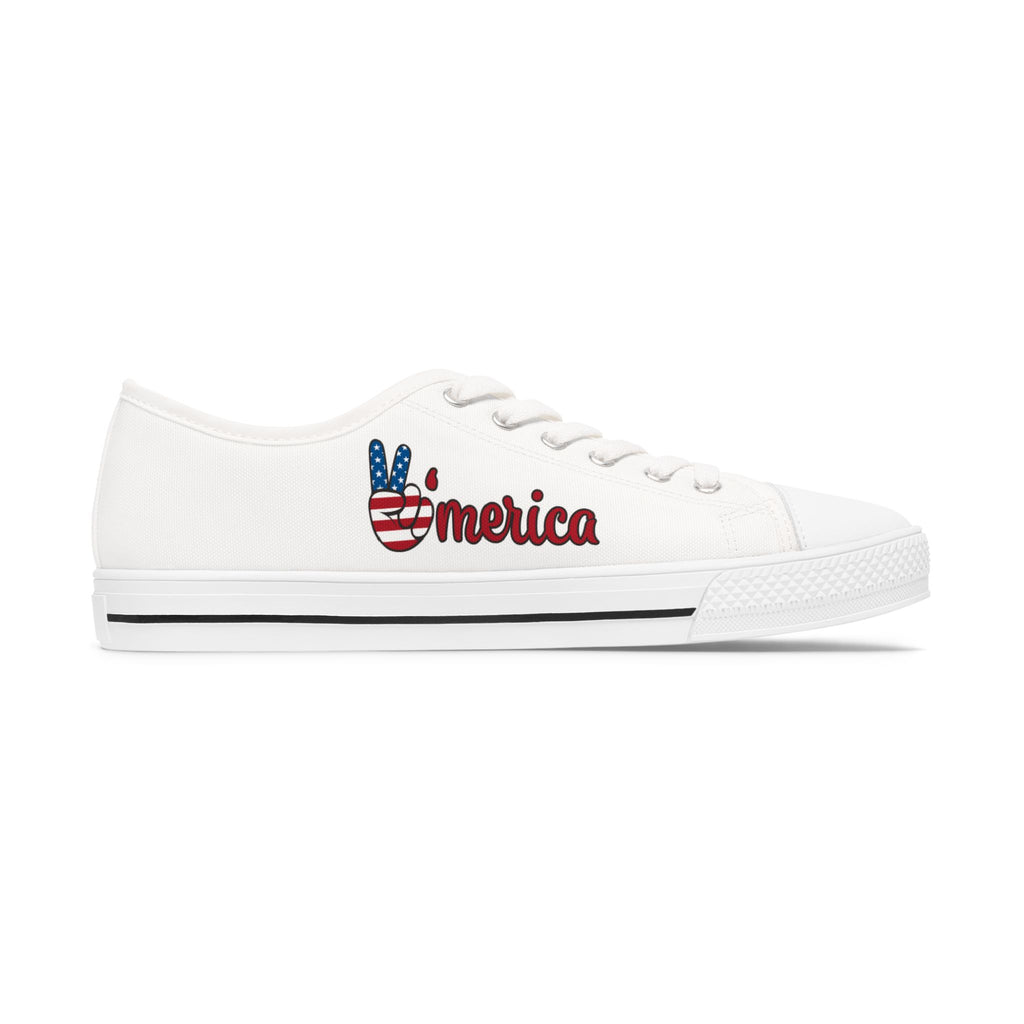 Patriotic Women's Sneaker, Casual Shoes, Independence Day Footwear, Summer Style, Travel Sneakers, Festival Outfits