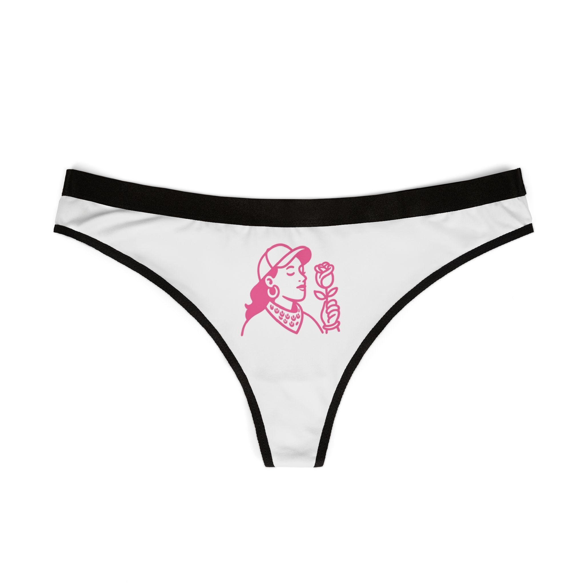 Floral Women's Thongs, Cute Underwear, Gift for Her, Lingerie Set, Valentine's Day, Bride, Bachelorette Party