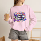 Main Character Energy Crewneck Sweatshirt — Retro Star Graphic
