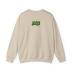 Crewneck Sweatshirt – "Hair Channels Energy" Graphic Pullover (Lad Like a Boss Back)