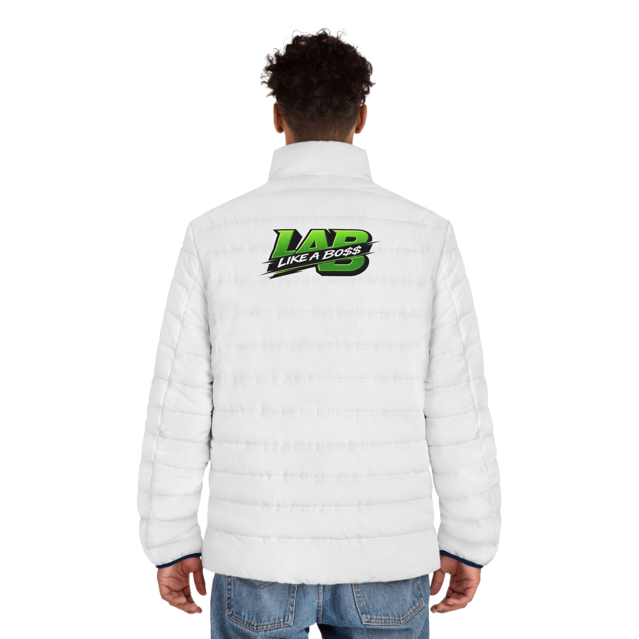 Men's Puffer Jacket - Stylish Winter Coat with 'Like A Boss' Design, Casual Outerwear for Cool Weather, Gift for Him, Fashionable [...]