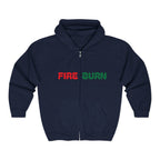 Fire Burn Unisex Full Zip Hoodie