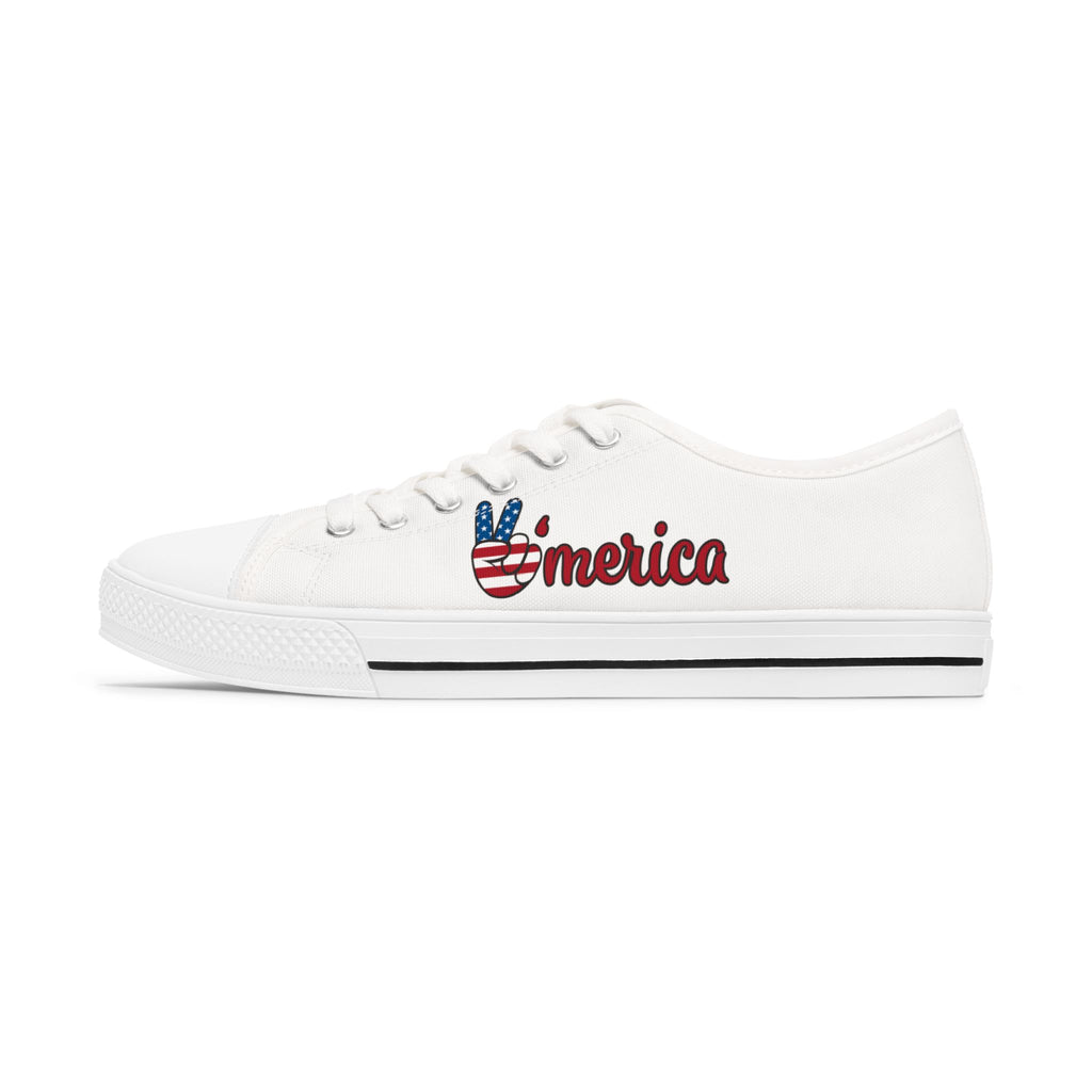 Patriotic Women's Sneaker, Casual Shoes, Independence Day Footwear, Summer Style, Travel Sneakers, Festival Outfits