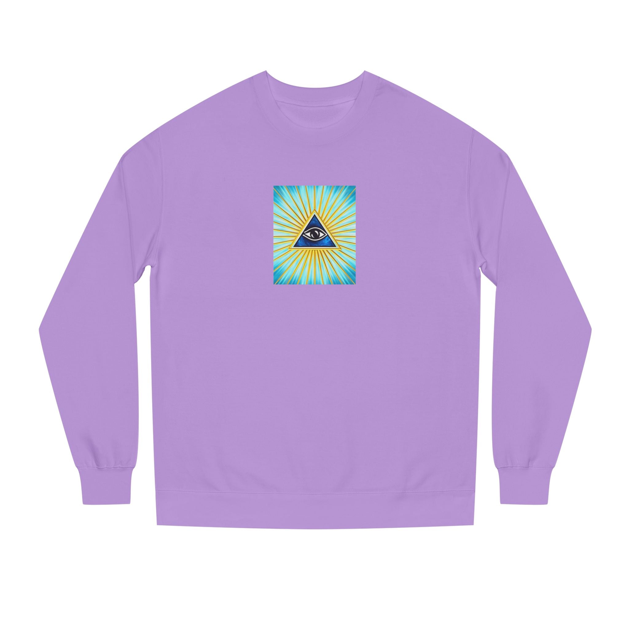 All-Seeing Eye Crewneck Sweatshirt — Mystical Pyramid Graphic