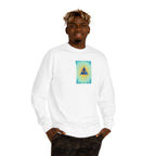All-Seeing Eye Crewneck Sweatshirt — Mystical Pyramid Graphic