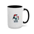 Lady Boss Accent Coffee Mug, Motivational Drinkware, Unique Gift for Her, Office Decor, Empowering Coffee Cup, Inspirational Mug
