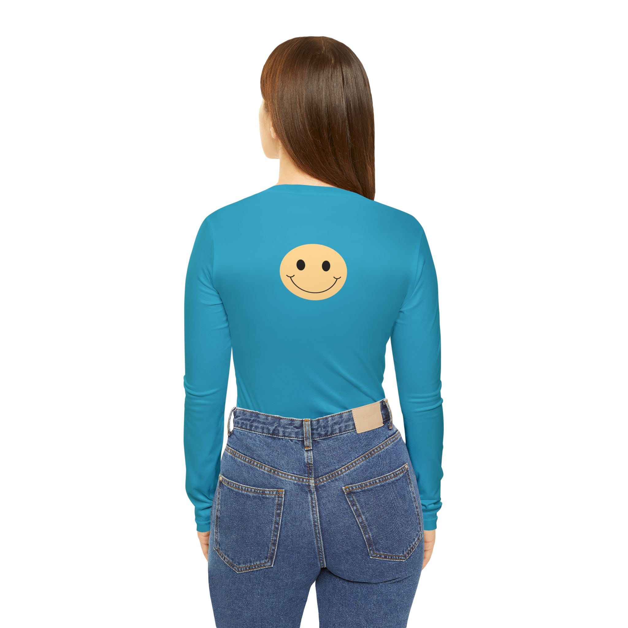 Gingerbread Smile Women's V-Neck Long Sleeve Shirt