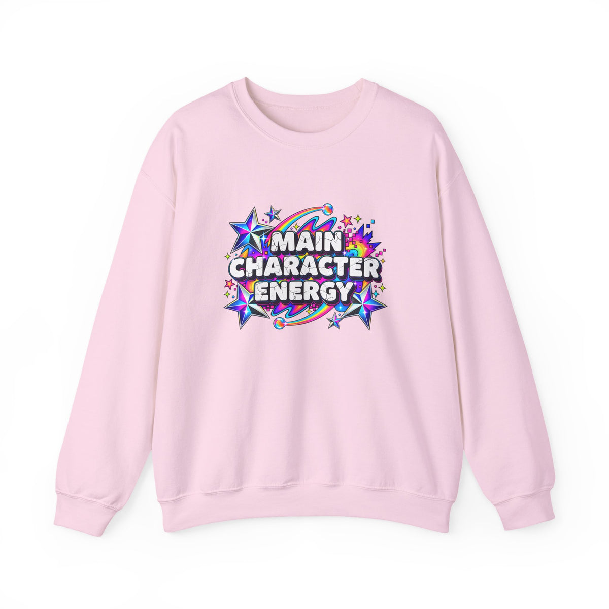 Main Character Energy Crewneck Sweatshirt — Retro Star Graphic