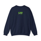 Crewneck Sweatshirt – "Hair Channels Energy" Graphic Pullover (Lad Like a Boss Back)