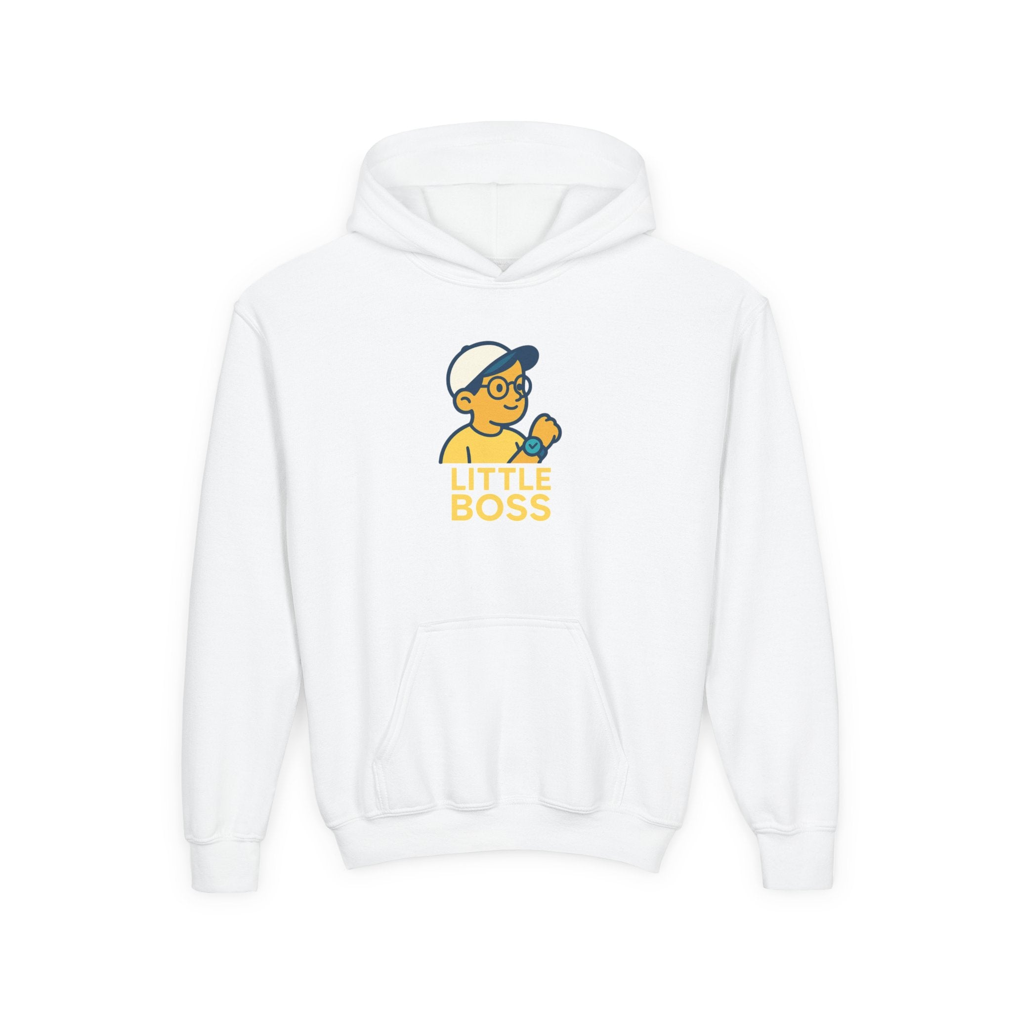 Little Boss Youth Hoodie - Fun Sweatshirt for Kids, Cute Gift, Birthday, Positive Vibes, Cool Fashion