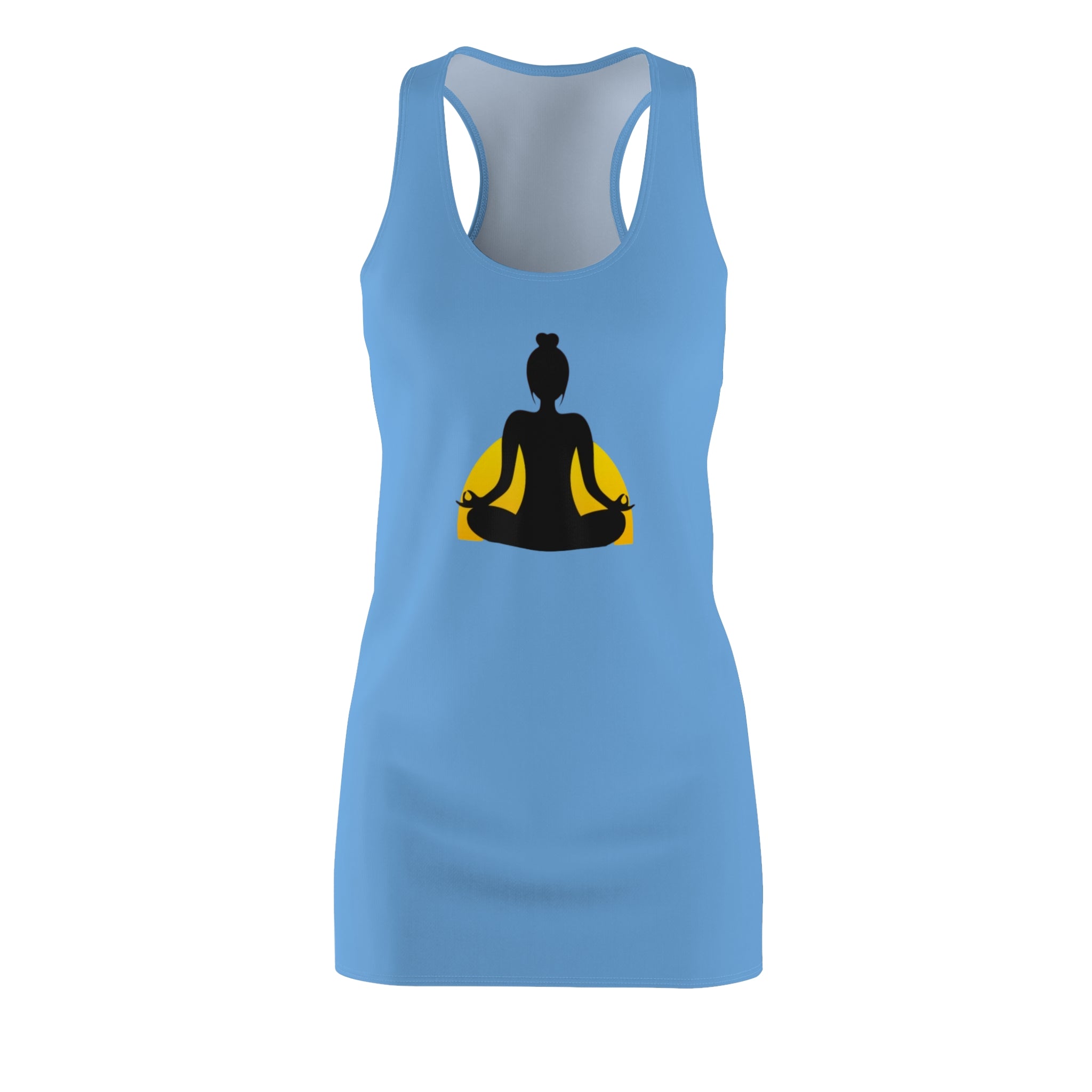 Yoga Racerback Dress — Meditating Silhouette with OM Symbol