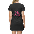 Black Heart & Feminist Graphic T-Shirt Dress