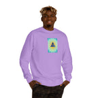 All-Seeing Eye Crewneck Sweatshirt — Mystical Pyramid Graphic