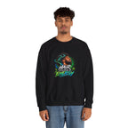 Crewneck Sweatshirt – "Hair Channels Energy" Graphic Pullover (Lad Like a Boss Back)