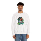 Crewneck Sweatshirt – "Hair Channels Energy" Graphic Pullover (Lad Like a Boss Back)