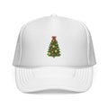 Christmas Tree Trucker Hat — Festive Green Mesh Baseball Cap