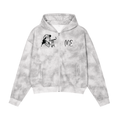 Dirty Washed Zip-Up Fleece Hoodie