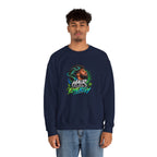 Crewneck Sweatshirt – "Hair Channels Energy" Graphic Pullover (Lad Like a Boss Back)
