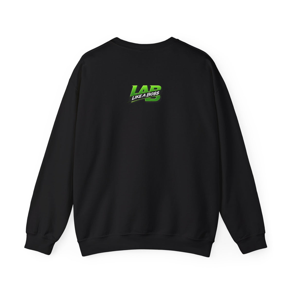 Crewneck Sweatshirt – "Hair Channels Energy" Graphic Pullover (Lad Like a Boss Back)