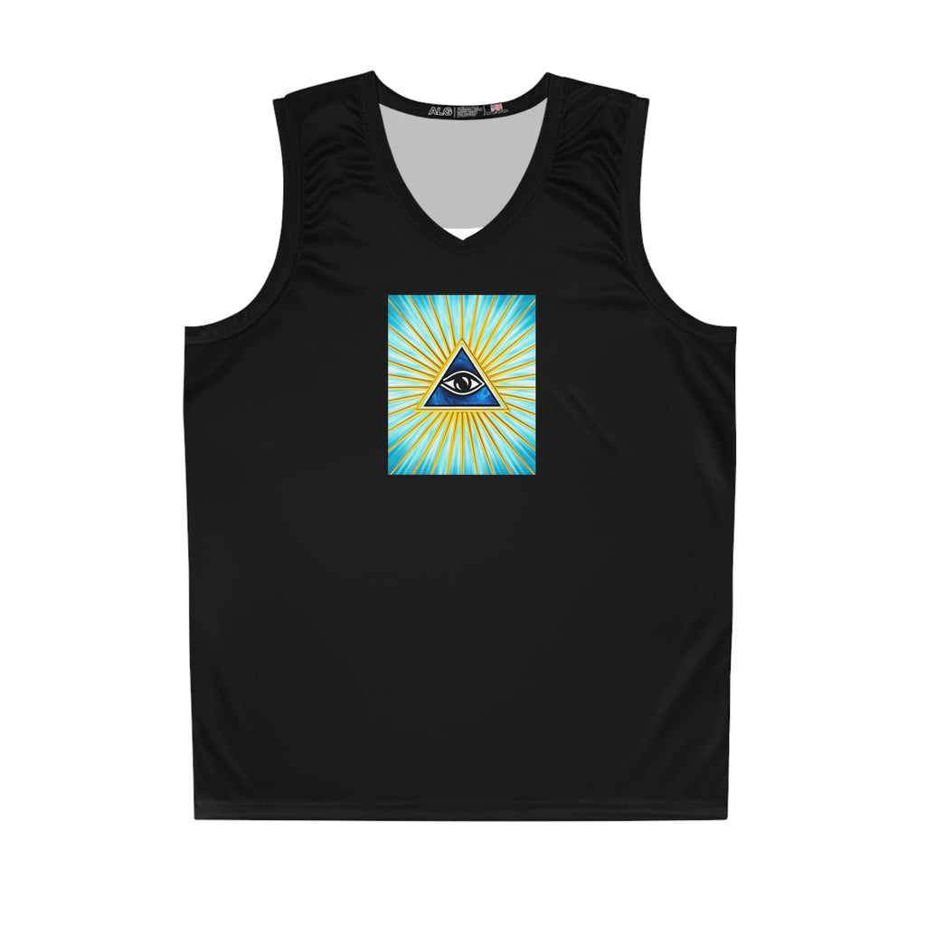 Know Thyself Basketball Jersey – Illuminati Eye Graphic Sleeveless Athletic Tank