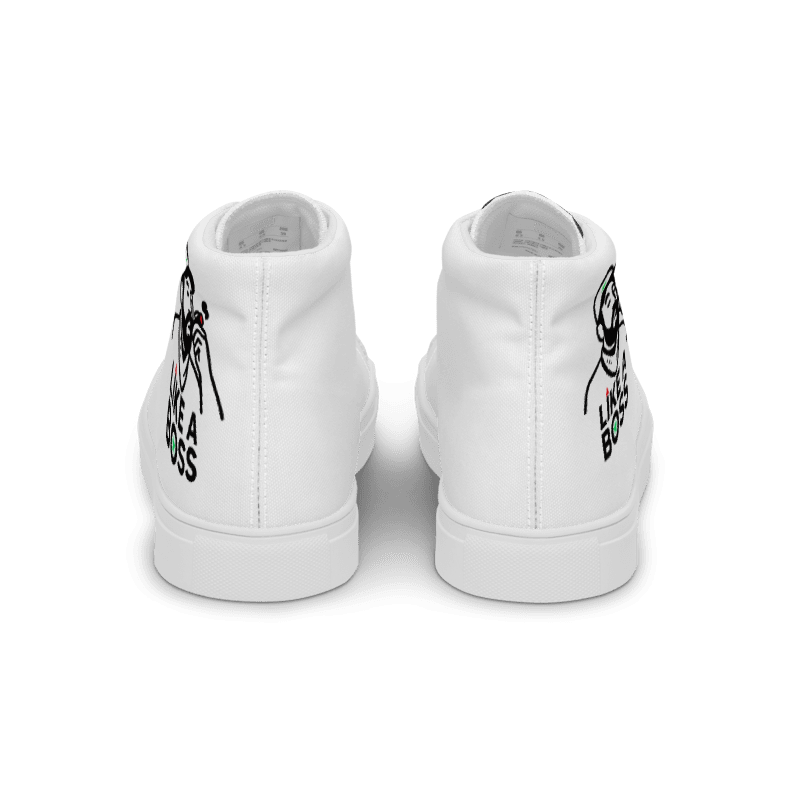 Men’s LIKE A BO$$ high top canvas shoes