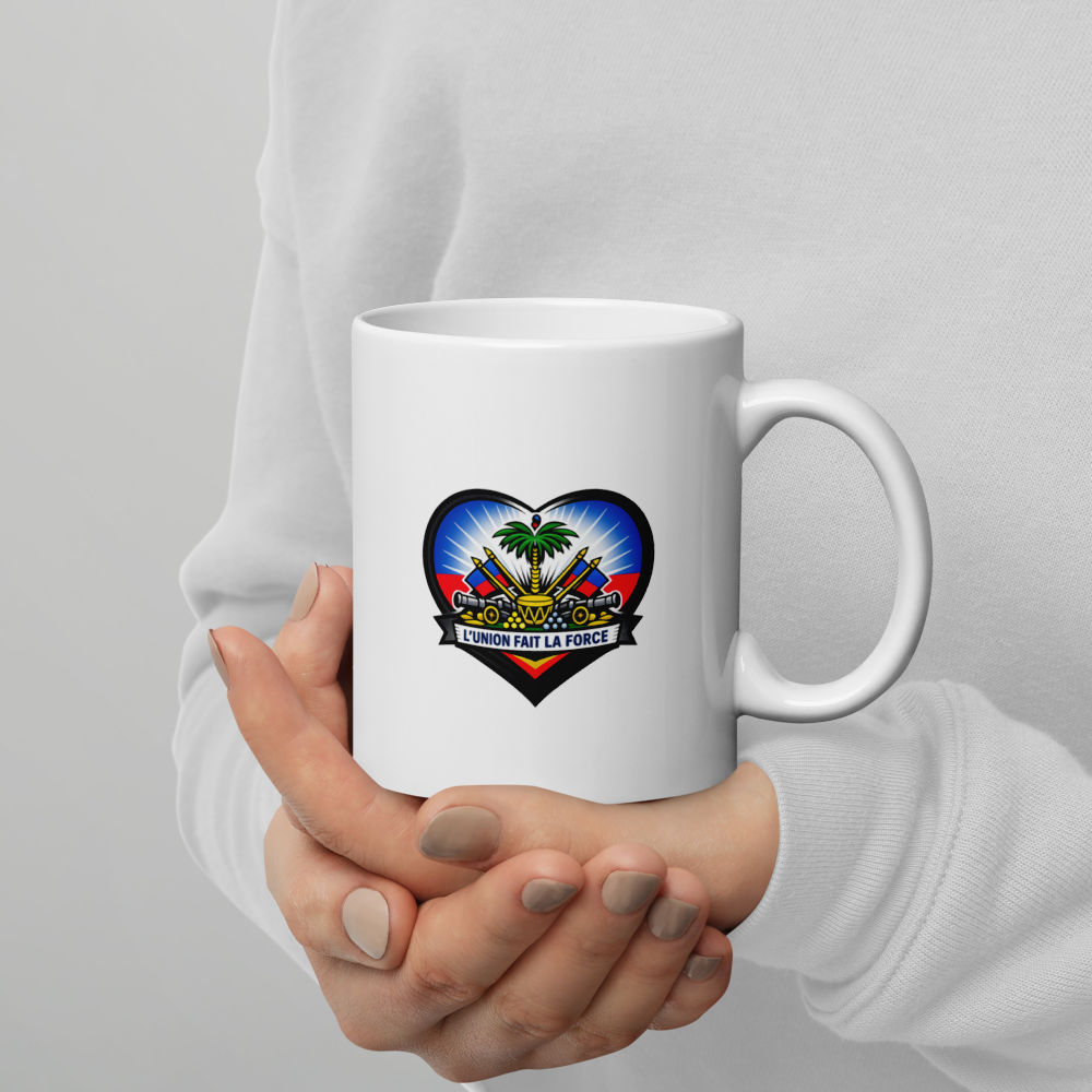 White glossy mug — Design 04